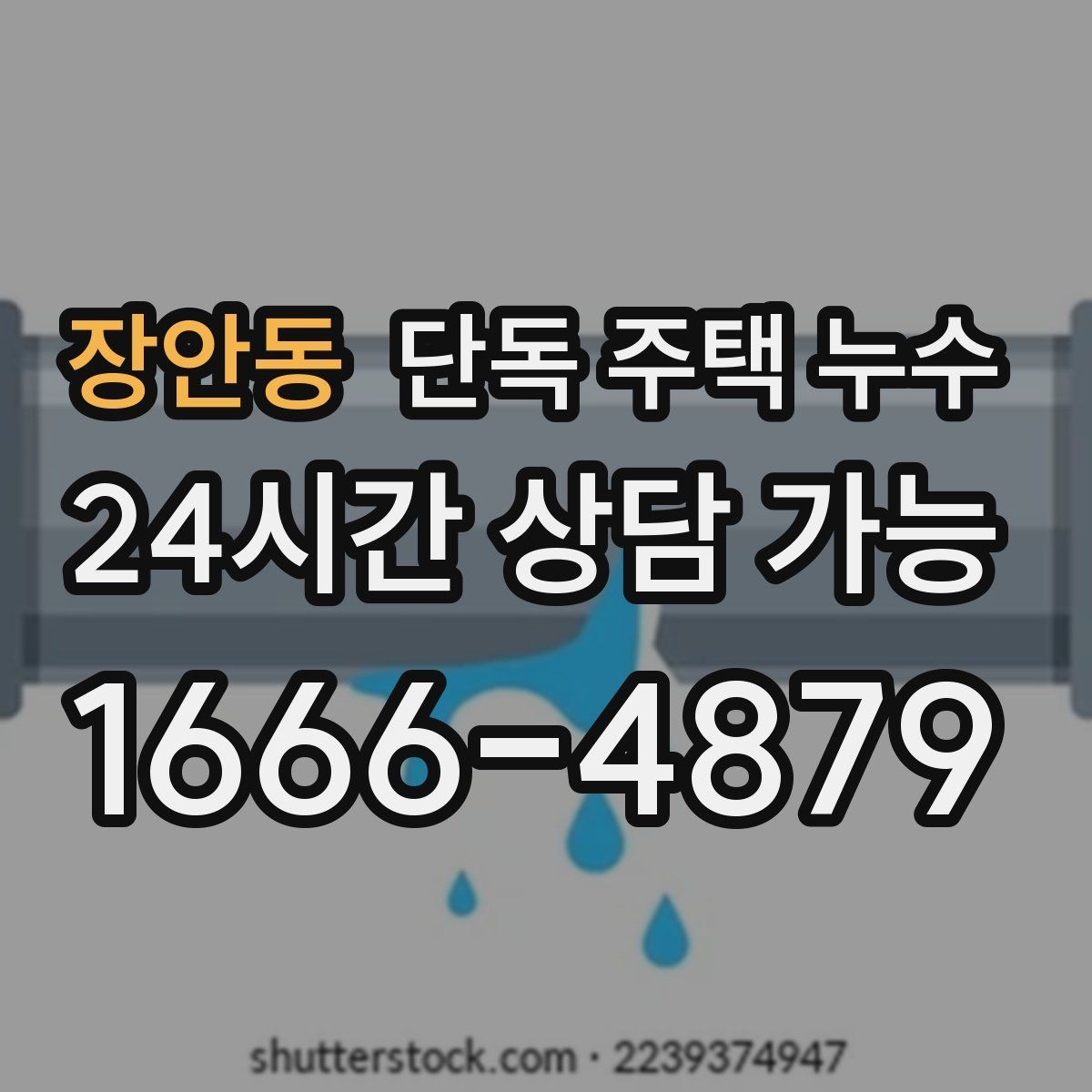 장안동 단독 주택 누수 세탁실 바닥이 늘 젖어있는 이유