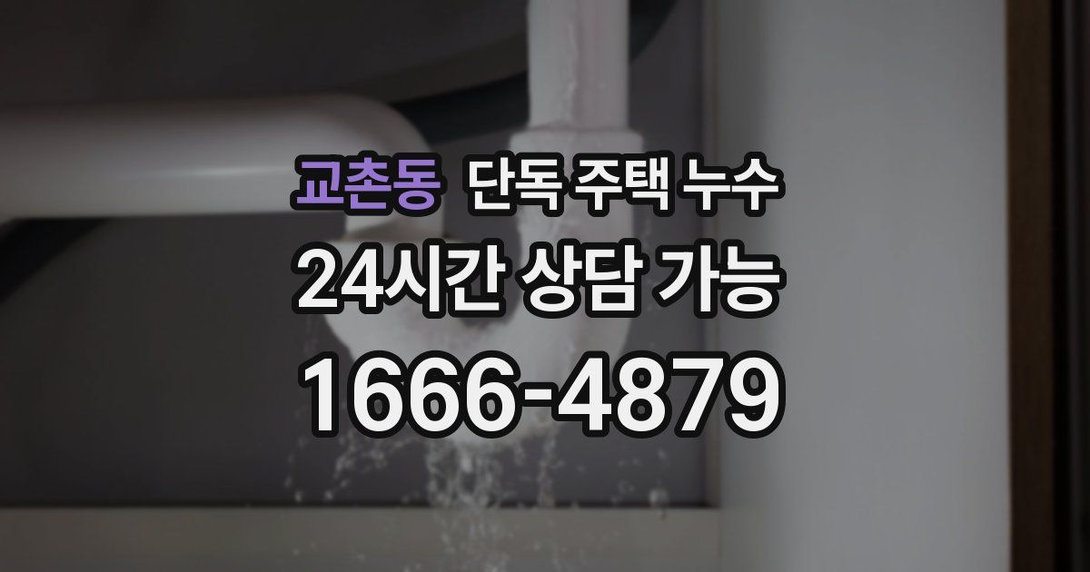 교촌동 단독 주택 누수