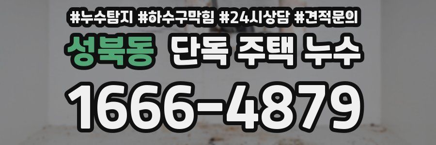 성북동 단독 주택 누수