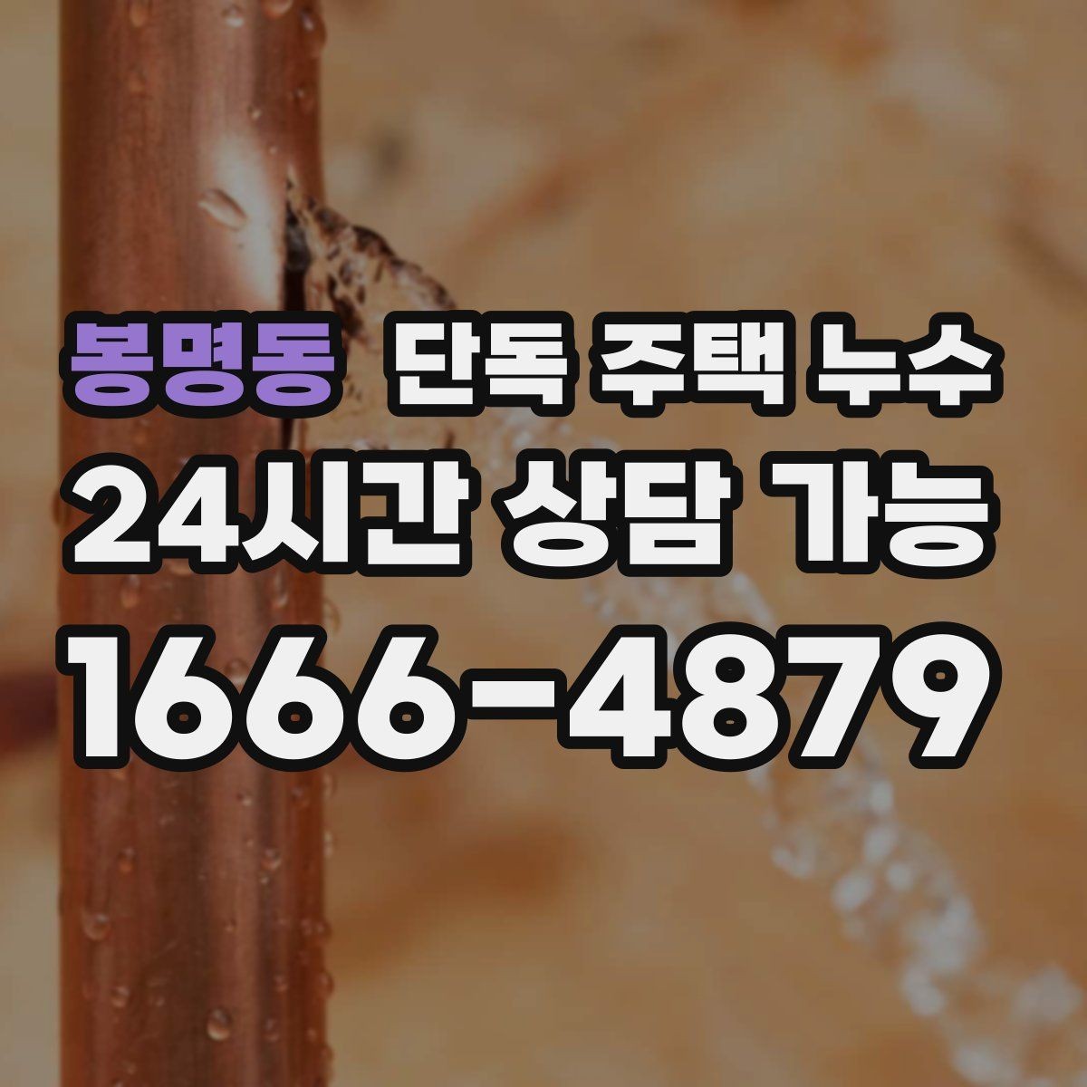 봉명동 단독 주택 누수 난방 배관 누수 의심될 때 체크