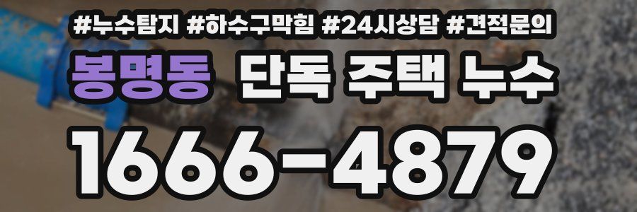 봉명동 단독 주택 누수