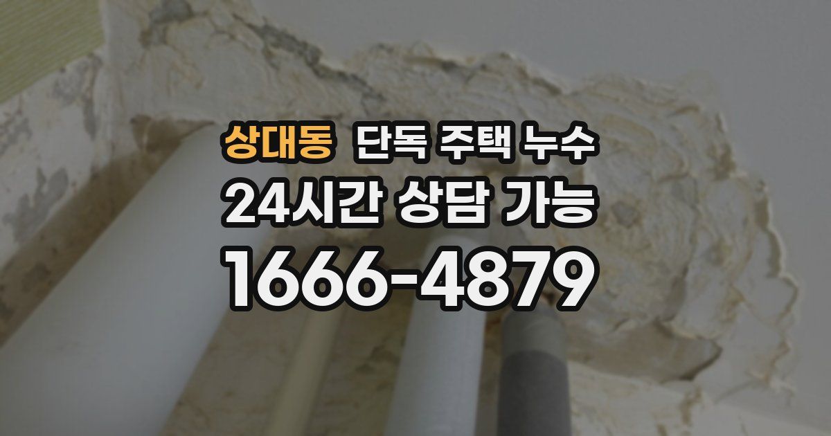 상대동 단독 주택 누수