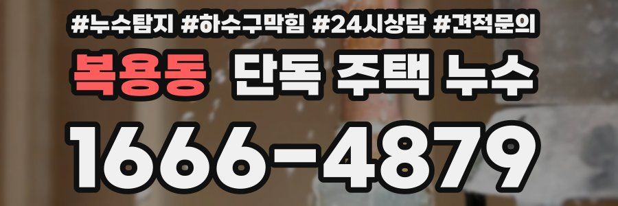 복용동 단독 주택 누수