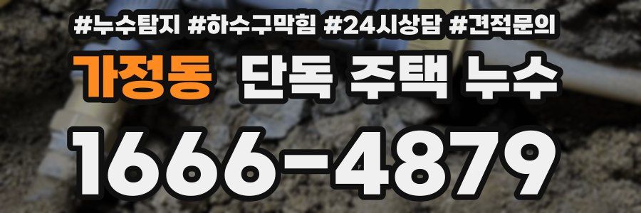 가정동 단독 주택 누수