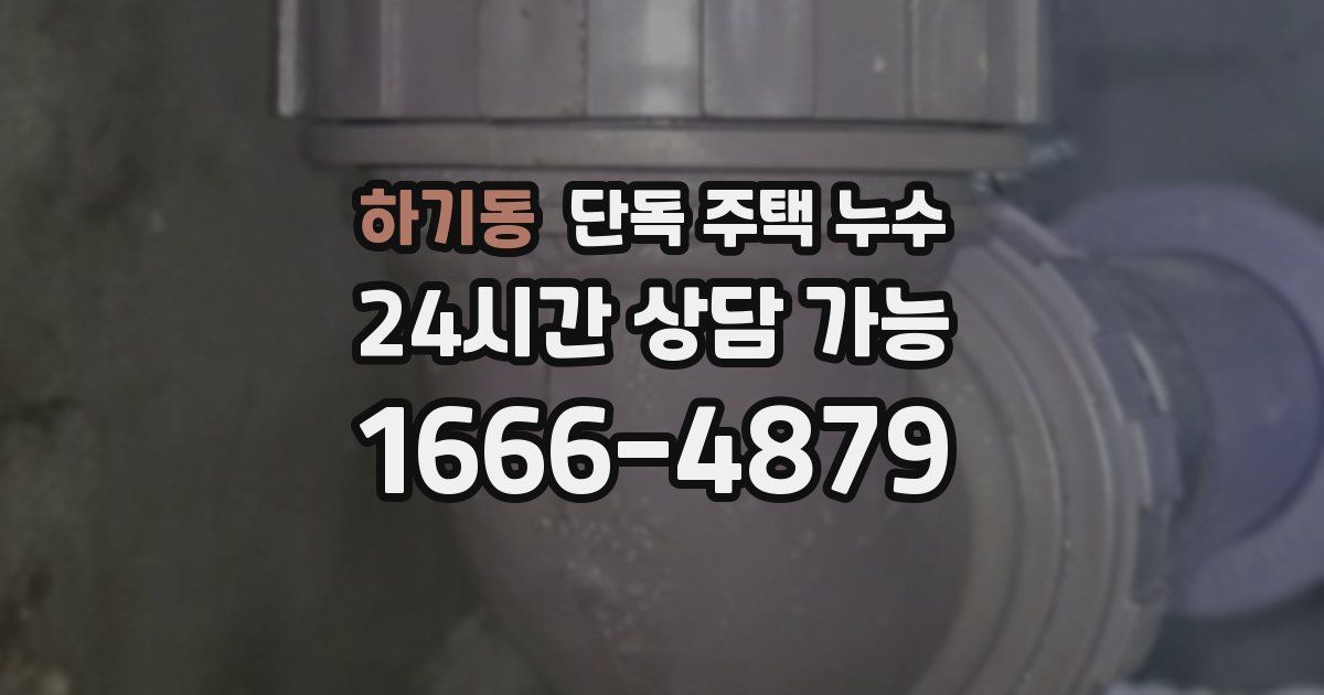 하기동 단독 주택 누수