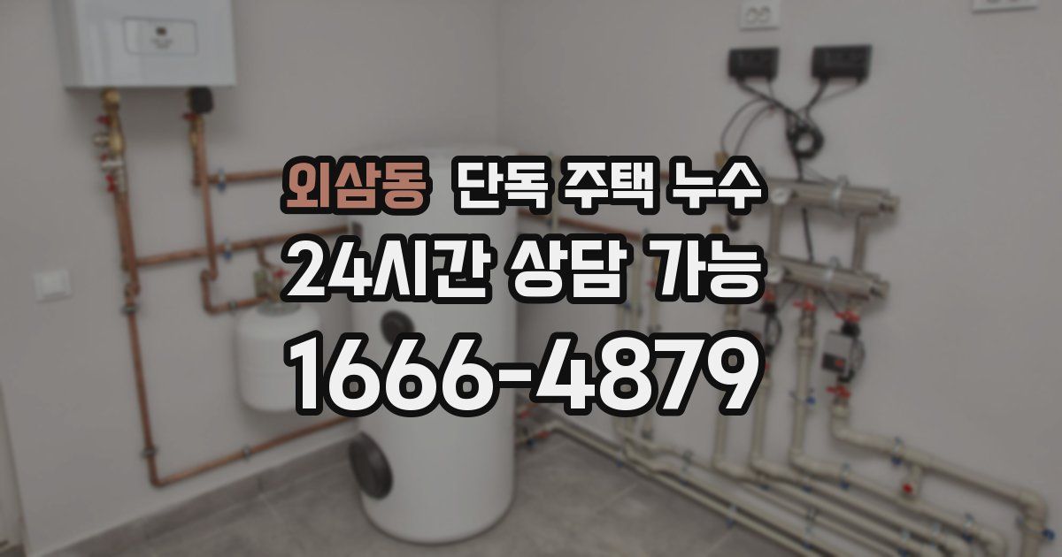 외삼동 단독 주택 누수