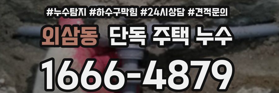 외삼동 단독 주택 누수