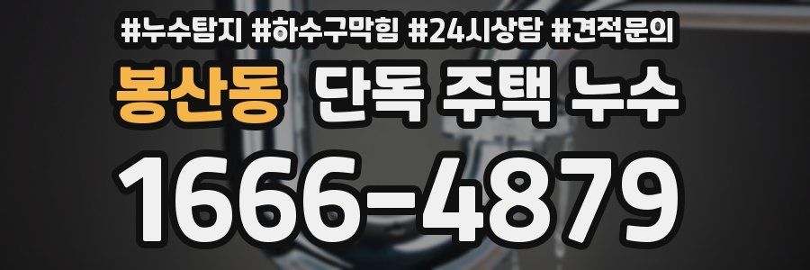 봉산동 단독 주택 누수