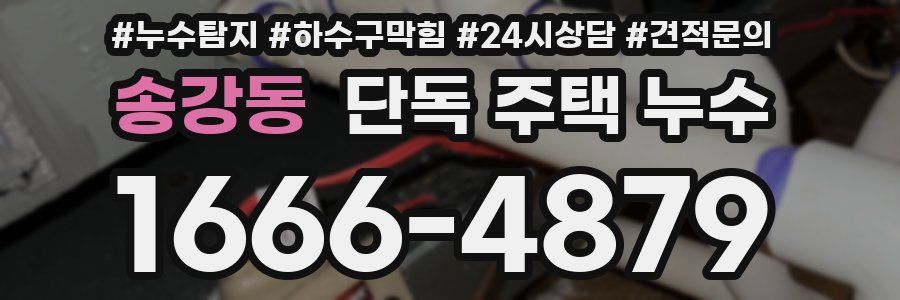 송강동 단독 주택 누수