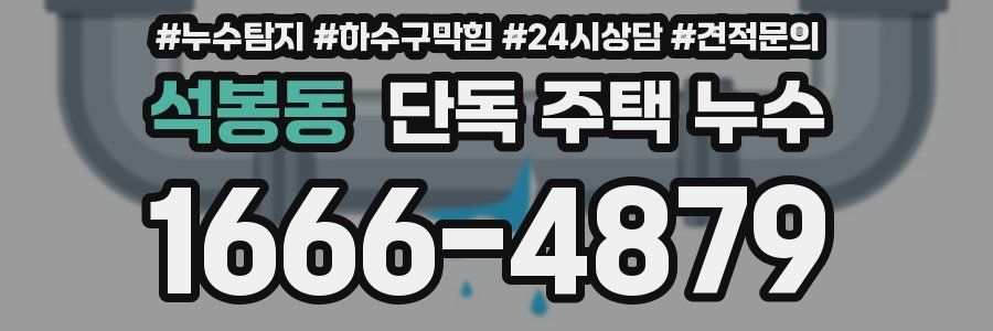 석봉동 단독 주택 누수