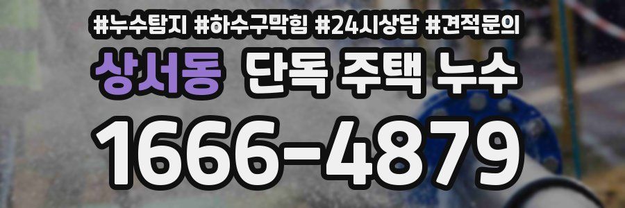 상서동 단독 주택 누수