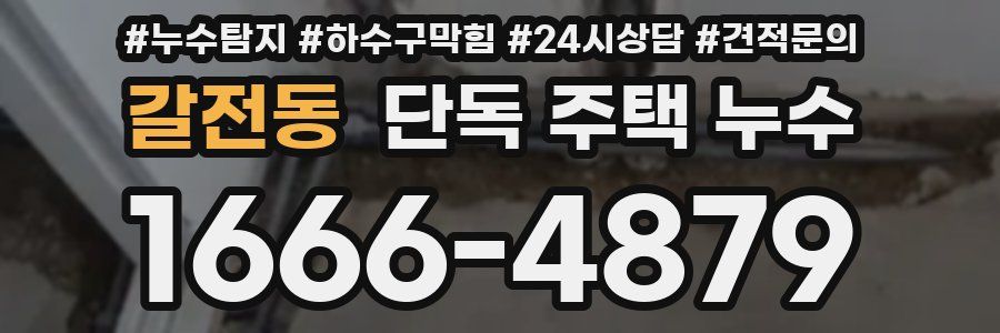 갈전동 단독 주택 누수