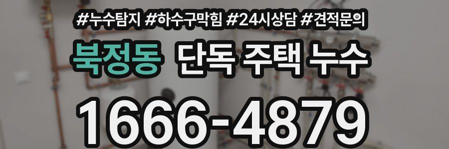 북정동 단독 주택 누수