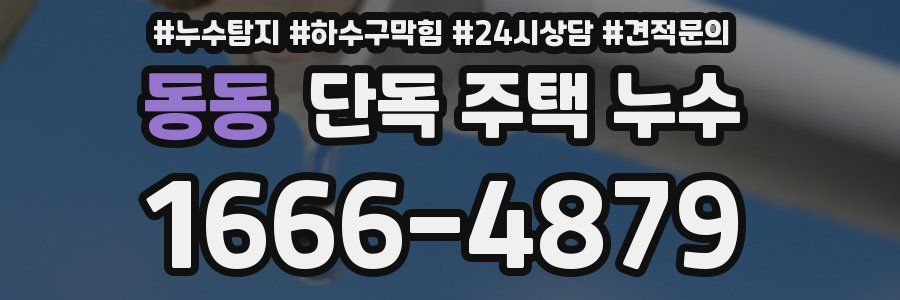 동동 단독 주택 누수