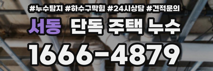 서동 단독 주택 누수