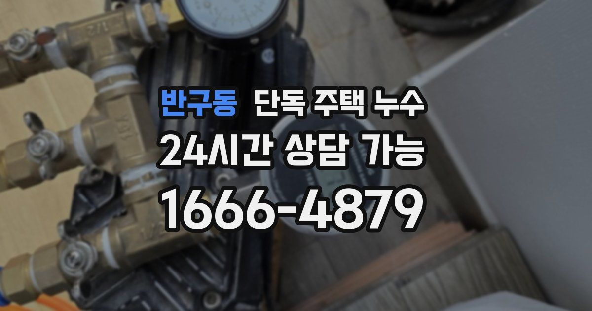 반구동 단독 주택 누수