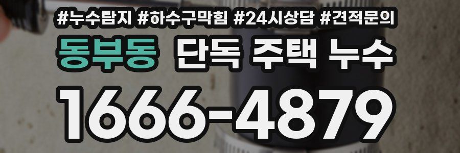 동부동 단독 주택 누수