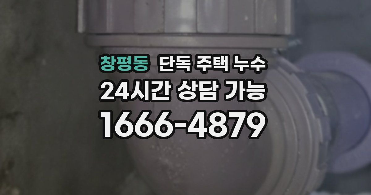 창평동 단독 주택 누수