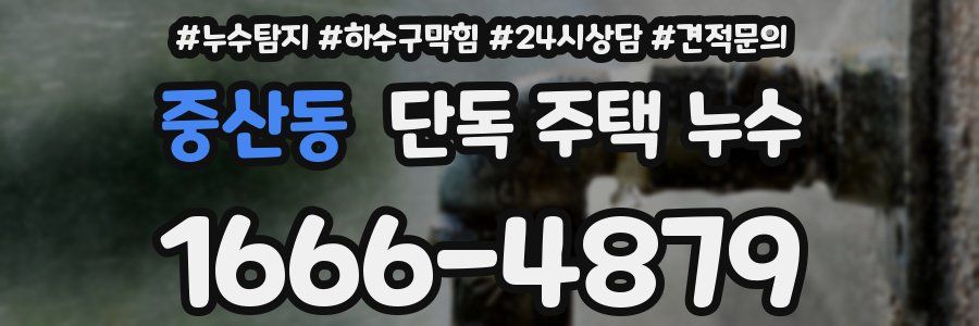 중산동 단독 주택 누수