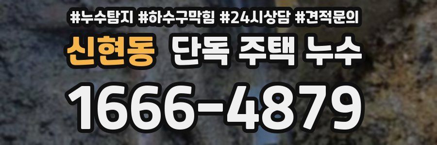 신현동 단독 주택 누수