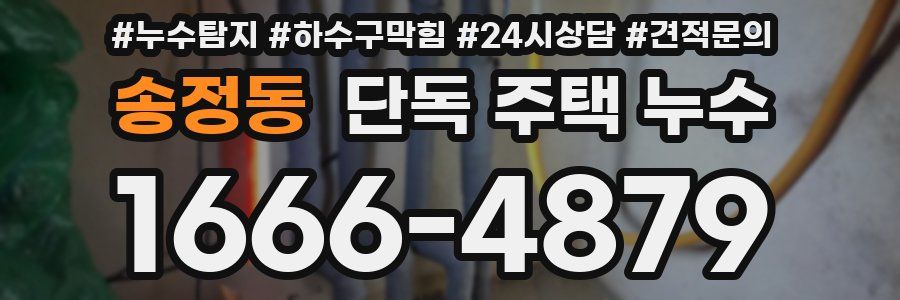 송정동 단독 주택 누수