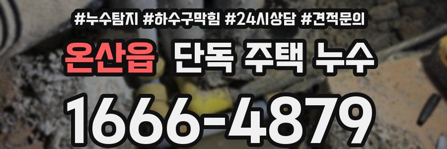 온산읍 단독 주택 누수