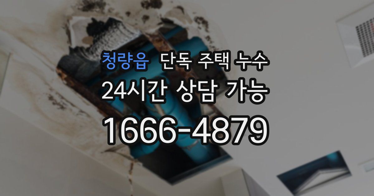 청량읍 단독 주택 누수