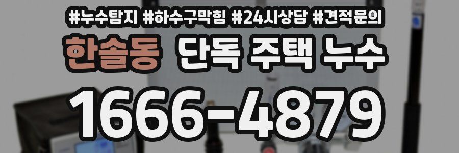 한솔동 단독 주택 누수