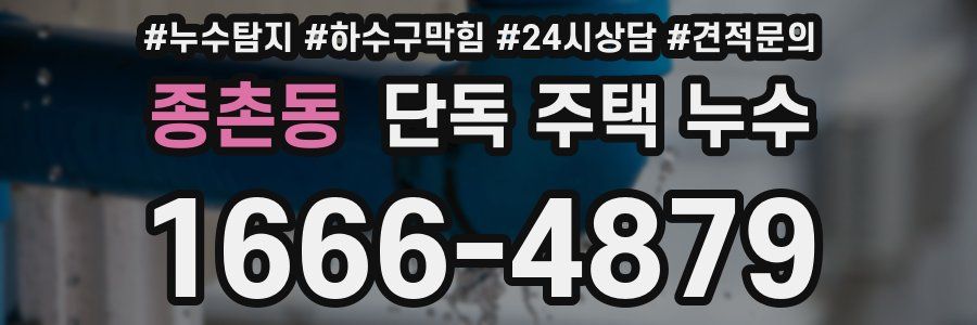 종촌동 단독 주택 누수