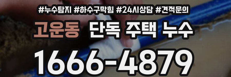 고운동 단독 주택 누수