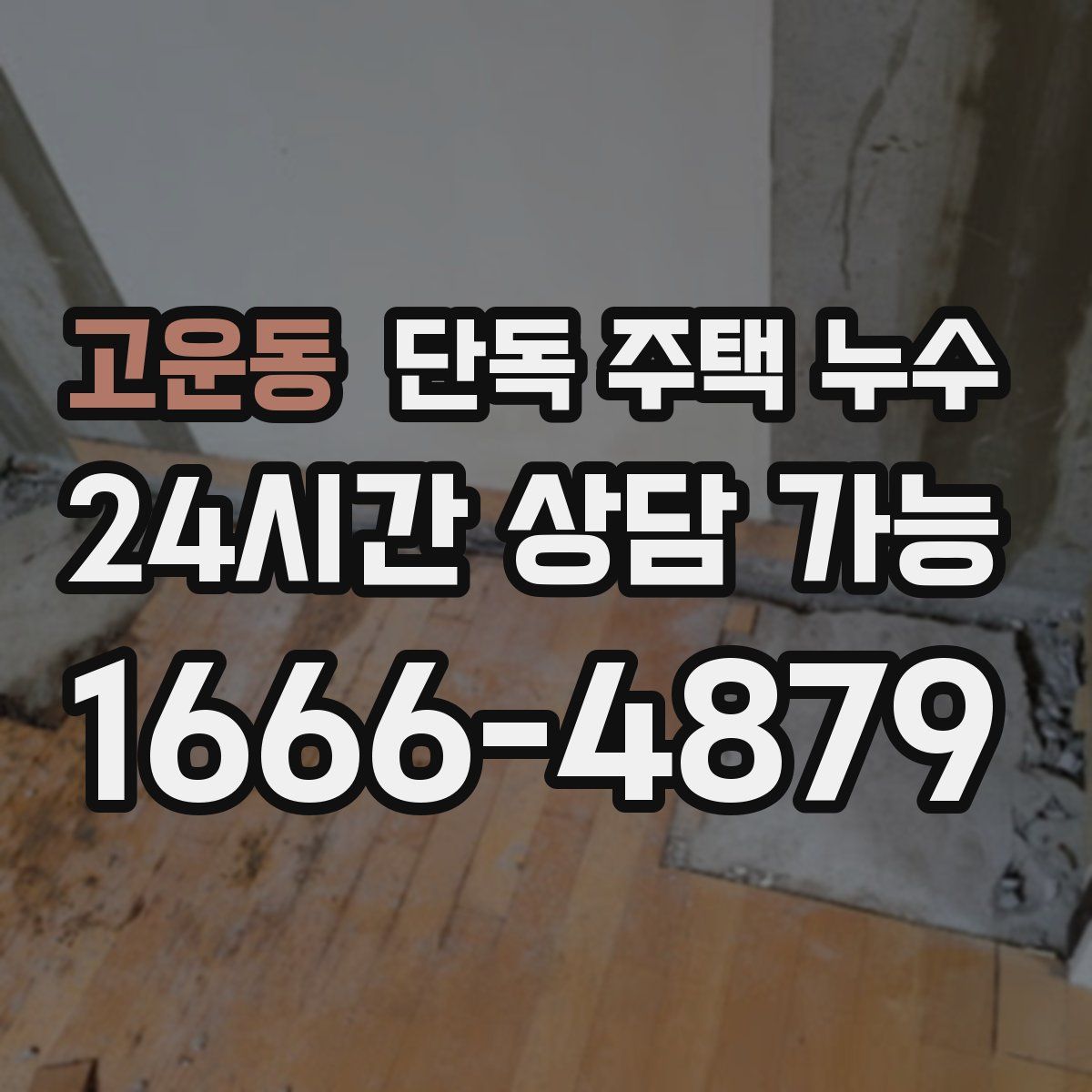 고운동 단독 주택 누수