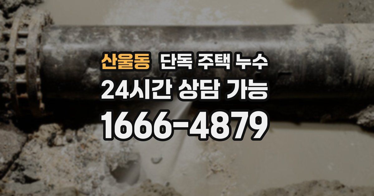 산울동 단독 주택 누수