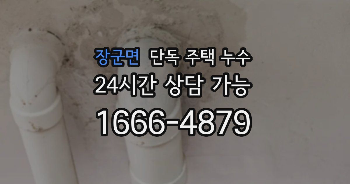 장군면 단독 주택 누수