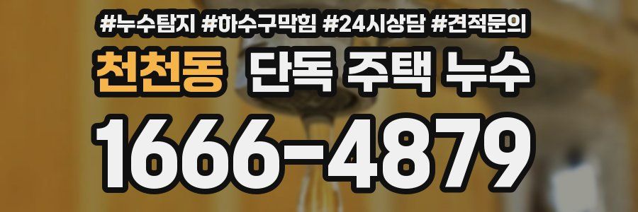 천천동 단독 주택 누수