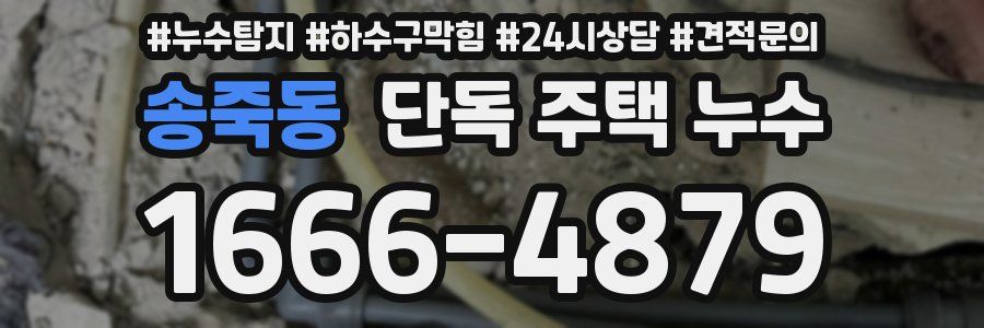 송죽동 단독 주택 누수