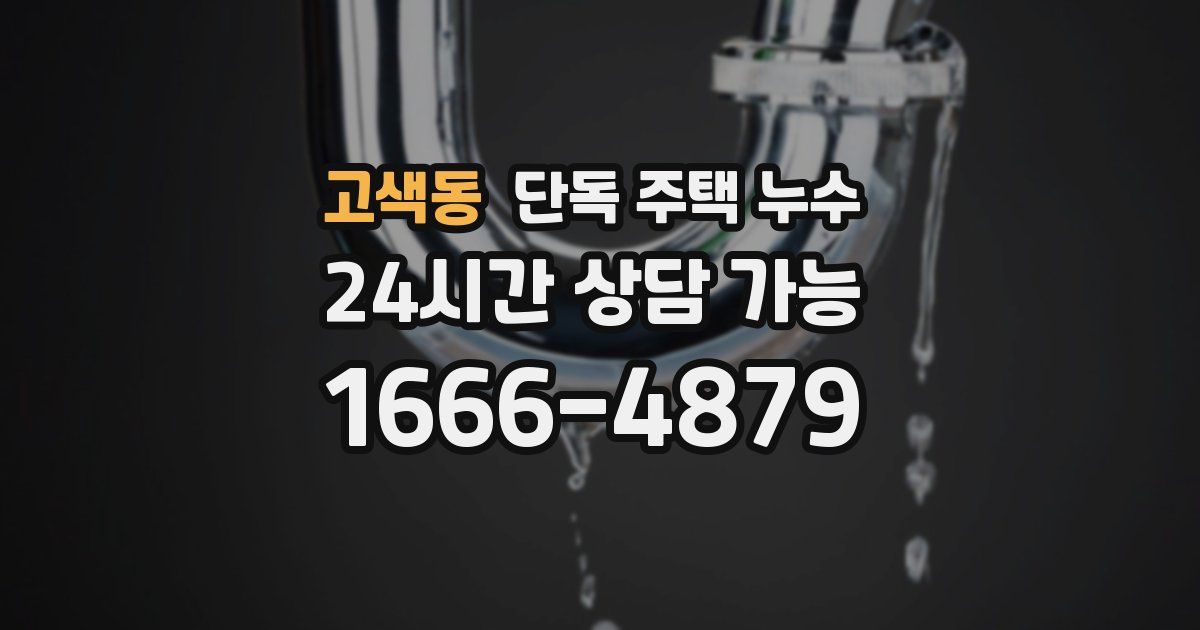 고색동 단독 주택 누수