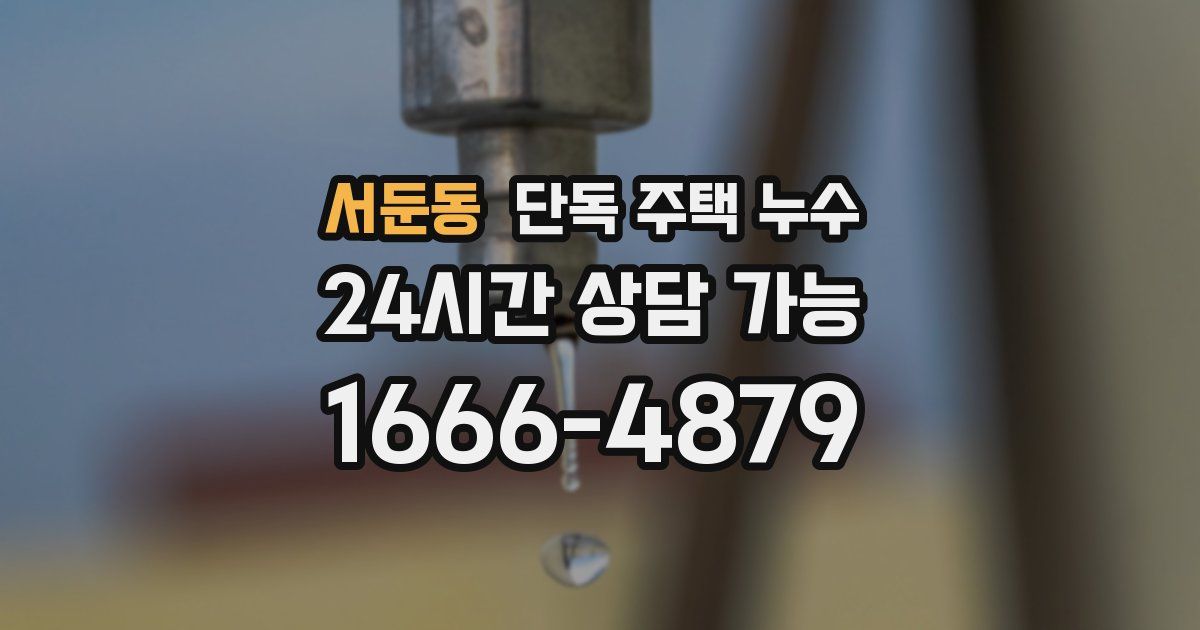 서둔동 단독 주택 누수