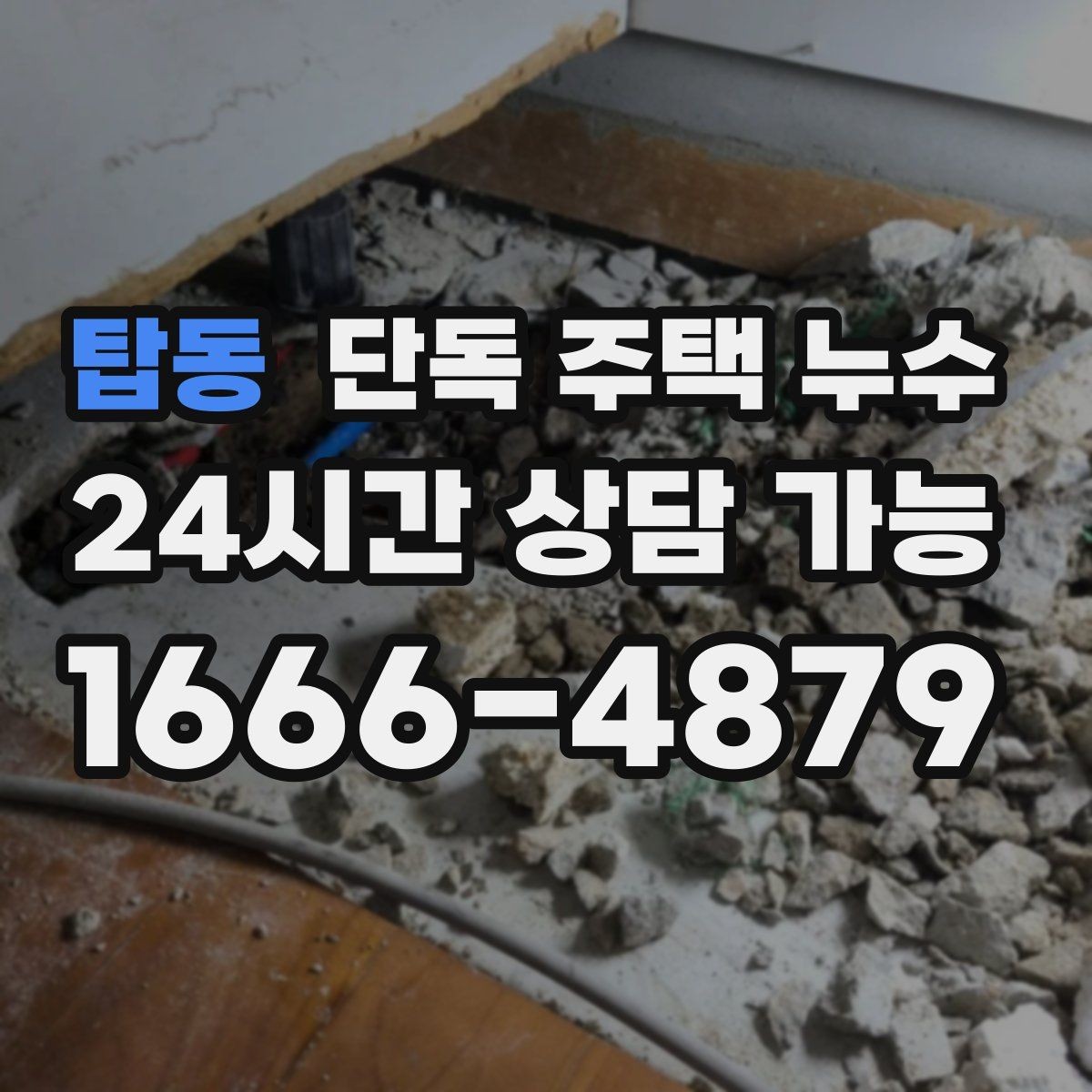 탑동 단독 주택 누수 세탁실 배수 주변이 축축할 때