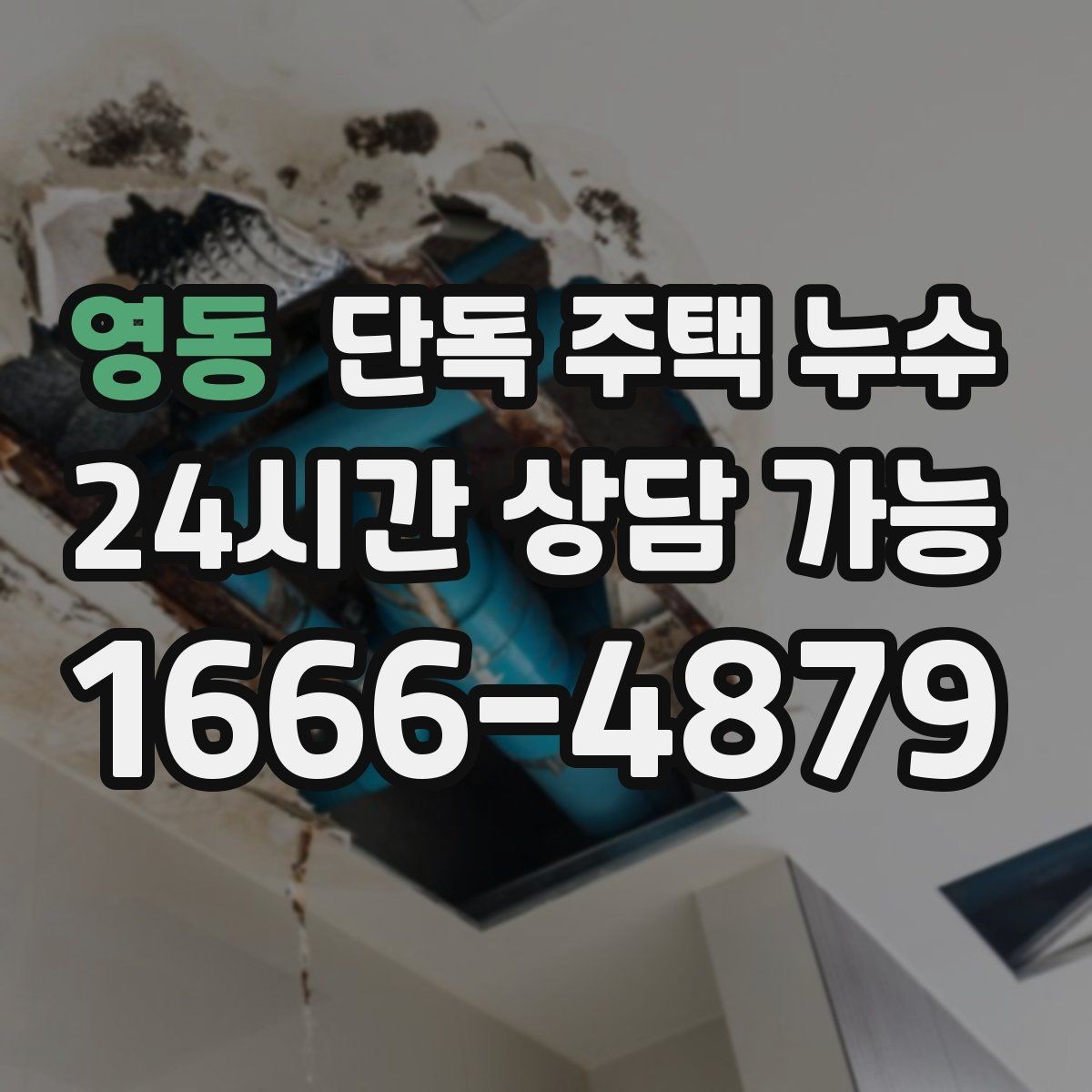 영동 단독 주택 누수 에어컨 배관 구멍 주변이 젖는다면