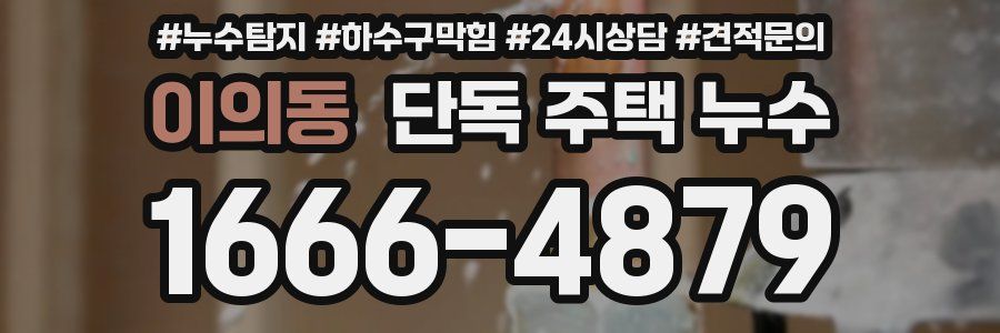 이의동 단독 주택 누수