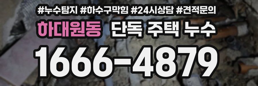 하대원동 단독 주택 누수