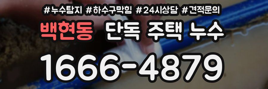 백현동 단독 주택 누수