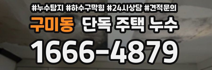 구미동 단독 주택 누수