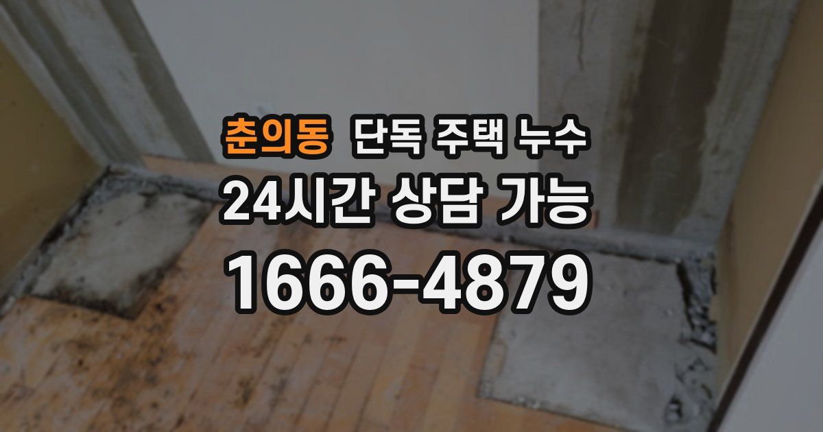 춘의동 단독 주택 누수