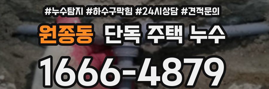 원종동 단독 주택 누수