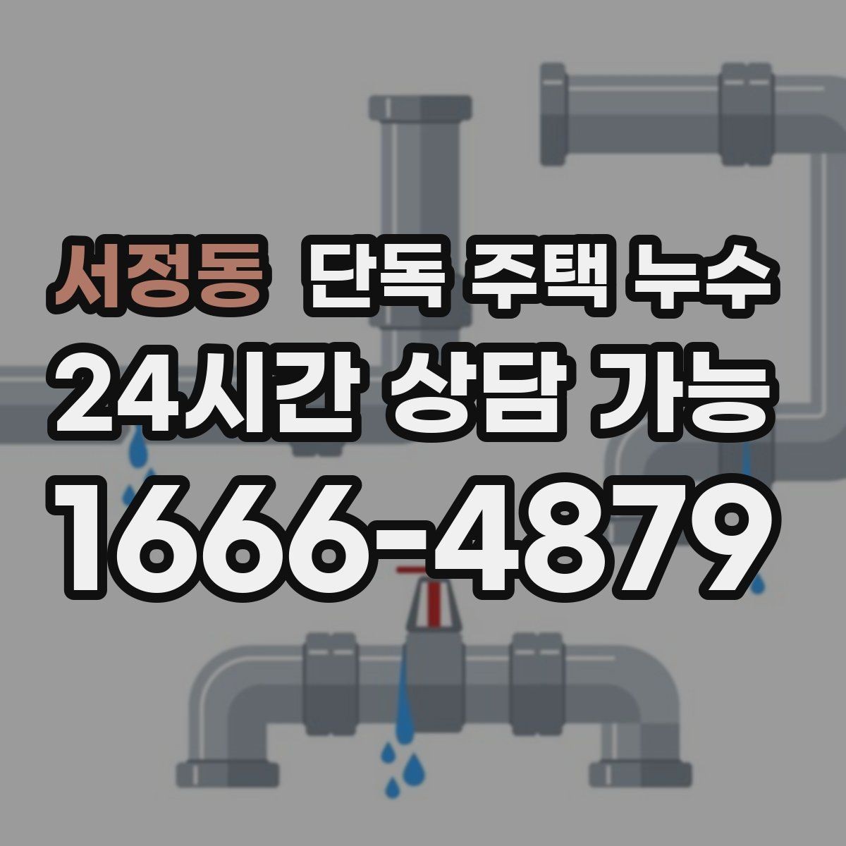 서정동 단독 주택 누수 계량기 확인만으로 1차 점검하는 법