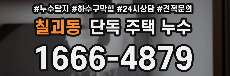 칠괴동 단독 주택 누수