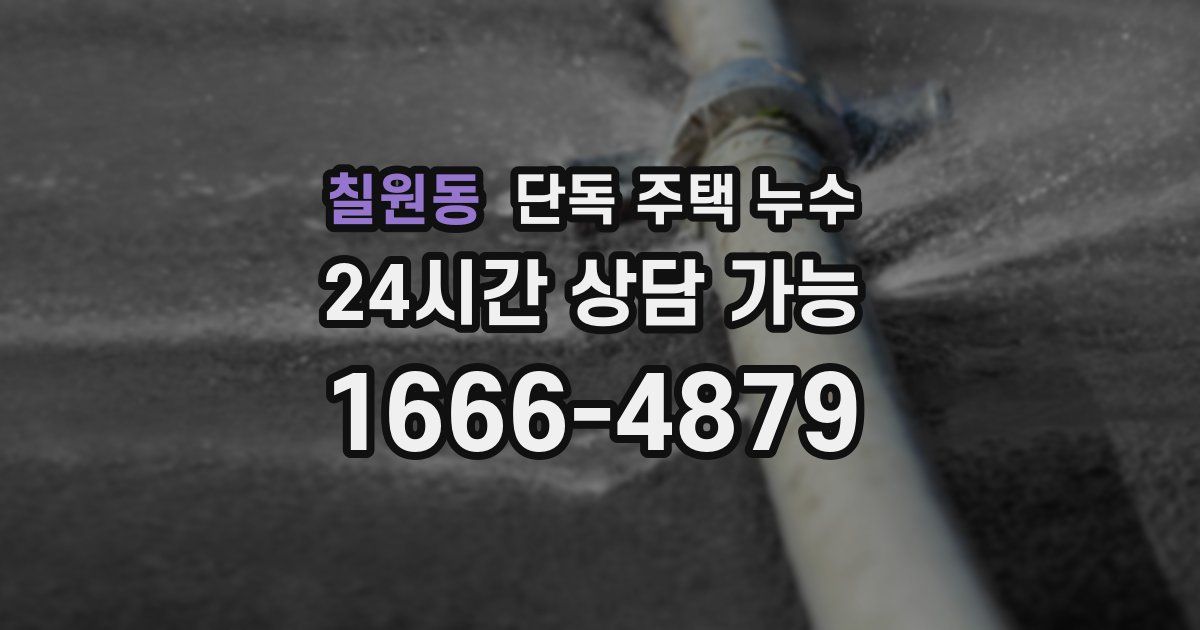 칠원동 단독 주택 누수