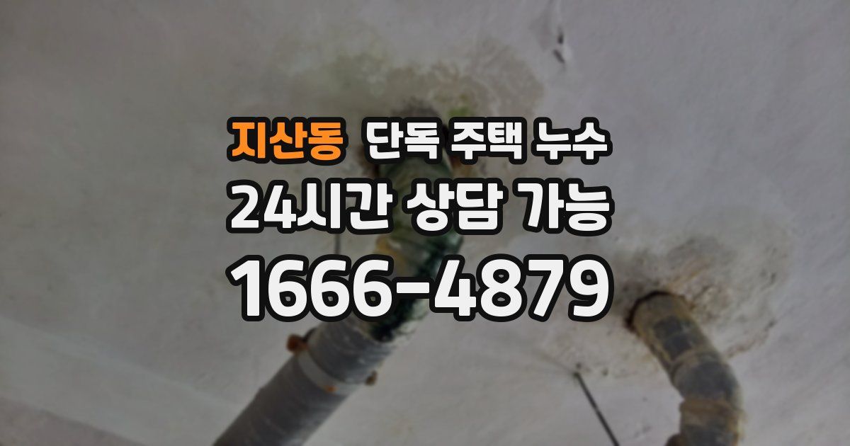 지산동 단독 주택 누수