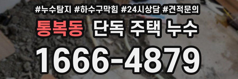 통복동 단독 주택 누수